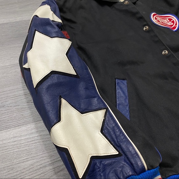 JEFF HAMILTON DETROIT PISTONS LEATHER JACKET LARGE - Picture 10 of 14